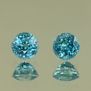 BlueZircon round pair 5.4x5.4x3.9mm 5.5x5.4x4.0mm 2.28cts H zn8086