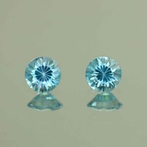 BlueZircon round pair 5.5mm 1.77cts H zn7569