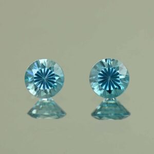 BlueZircon round pair 5.5mm 1.78cts H zn7570