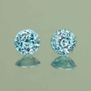 BlueZircon round pair 5.5mm 1.83cts H zn4715