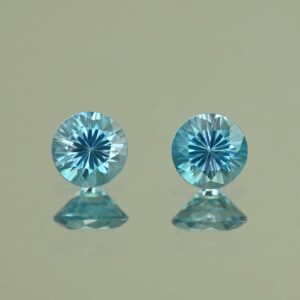 BlueZircon round pair 5.5mm 1.84cts H zn7571