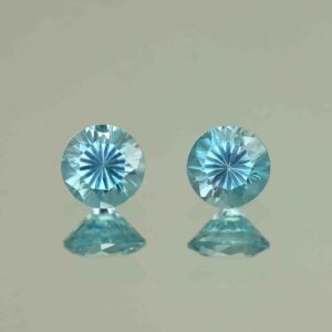 BlueZircon round pair 5.5mm 1.94cts H zn7574