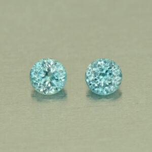 BlueZircon round pair 5.5mm 2.02cts H zn4718 SOLD