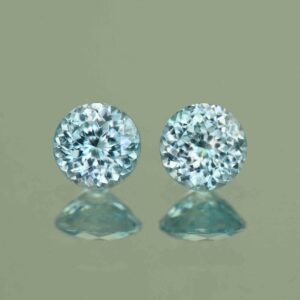 BlueZircon round pair 5.5mm 2.05cts H zn4723