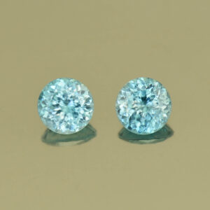 BlueZircon round pair 5.5mm 2.06cts H zn4725