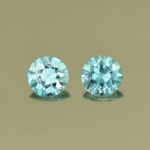 BlueZircon round pair 5.8mm 1.97cts H zn4731