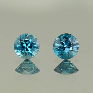 BlueZircon round pair 6.0x5.9x3.9mm 5.9x5.9x3.9mm 2.15cts H zn8067 SOLD