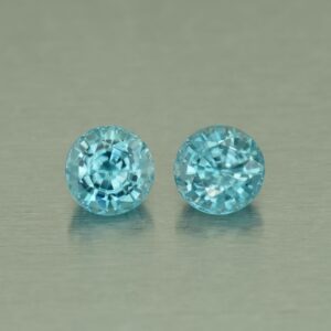 BlueZircon round pair 6.8mm 4.00cts H zn4999 scaled 1 SOLD