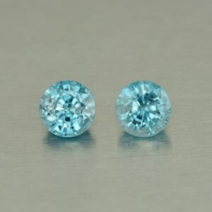 BlueZircon round pair 7.0mm 4.05cts H zn5008 scaled 1