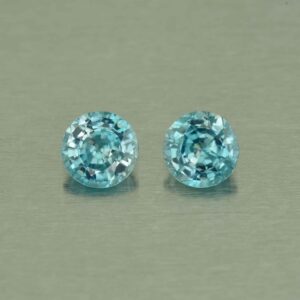 BlueZircon round pair 7.3mm 4.07cts H zn5010 scaled 1 SOLD