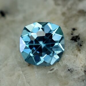 BlueZircon sq cush 6.0mm 1.25cts zn3287 SOLD