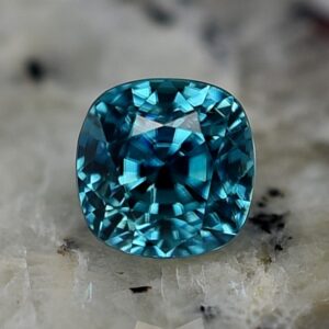 BlueZircon sq cush 6.1mm 2.51cts zn2238 SOLD