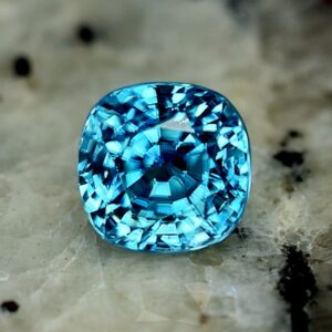 BlueZircon sq cush 6.8mm 3.15cts zn2279 SOLD