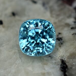 BlueZircon sq cush 7.0mm 3.48cts zn2267 SOLD