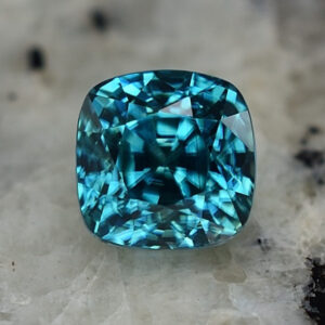 BlueZircon sq cush 7.0mm 4.02cts H zn2364 crop SOLD