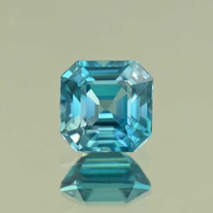BlueZircon sq eme cut 8.0x7.9x5.5mm 4.00cts H zn7780 SOLD