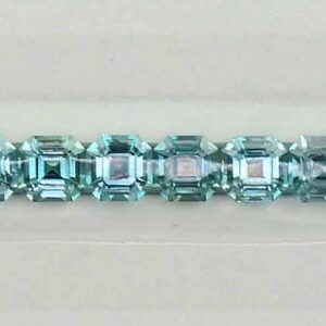 BlueZircon sq eme cut bracelet line 4.5mm 25.39cts H zn7589 scaled 1 SOLD