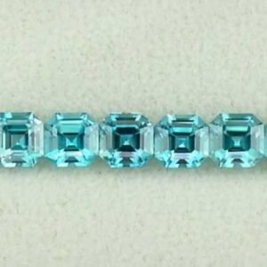 BlueZircon sq eme cut bracelet line 5.0mm 31.93cts H zn7590 scaled 1 SOLD