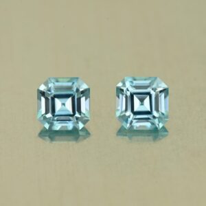 BlueZircon sq eme cut pair 5.0mm 1.86cts H zn7708 scaled 1