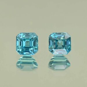 BlueZircon sq eme cut pair 6.4x6.3x4.9mm 6.4x6.2x4.9mm 4.73cts H zn7783 scaled 1 SOLD