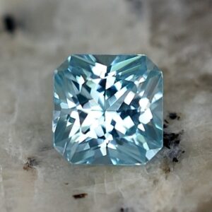 BlueZircon sq radiant 5.5mm 1.35cts zn3241 SOLD