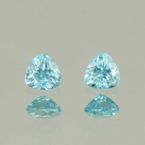 BlueZircon trill pair 4.0mm 0.68cts H zn5372 SOLD