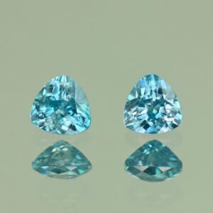 BlueZircon trill pair 4.5mm 1.02cts H zn4799 SOLD