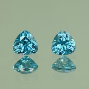 BlueZircon trill pair 5.0mm 1.45cts H zn4808