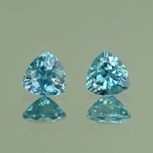 BlueZircon trill pair 5.4mm 1.81cts H zn4818