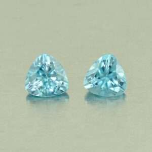 BlueZircon trill pair 6.5mm 2.91cts H zn4828 SOLD