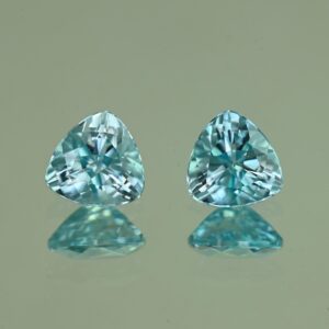 BlueZircon trill pair 6.5mm 2.92cts H zn4829