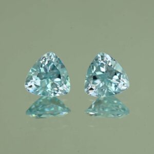 BlueZircon trill pair 7.1mm 3.34cts H zn4832
