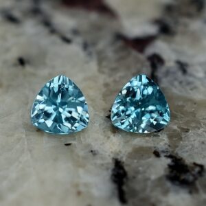 BlueZircon trillion pair 5.5mm 1.74cts zn3322 SOLD