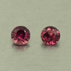 BurgundySapphire round pair 3.0mm 0.32cts H sa729