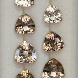 ChampagneZircon Earrings Suite ch trill 4.5 6.0mm 8.22cts 10pcs N zn1931