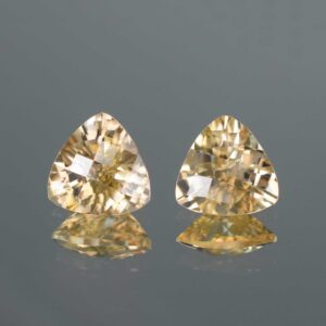 ChampagneZircon ch trill pair 9.1mm 6.94cts N zn2063