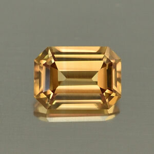 ChampagneZircon eme cut 7.0x5.0mm 1.42cts N zn4536