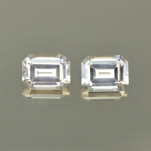 ChampagneZircon eme cut pair 7.8x5.9mm 4.43cts N zn4559 SOLD