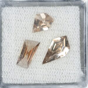 ChampagneZircon freeform rose cuts 1cts 1.43cts zn3325