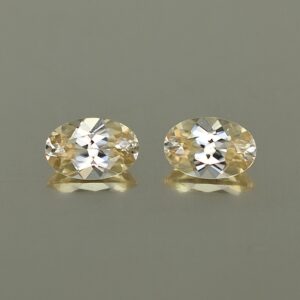ChampagneZircon oval pair 6.0x4.0mm 1.28cts N zn2705