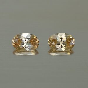 ChampagneZircon oval pair 6.5x4.5mm 1.63cts N zn2706 SOLD
