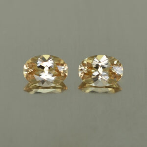 ChampagneZircon oval pair 7.0x5.0mm 2.27cts N zn4471 SOLD