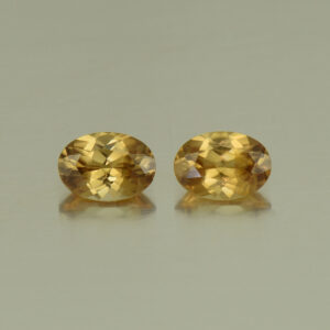 ChampagneZircon oval pair 7.0x5.0mm 2.30cts N zn4033