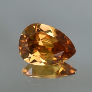 ChampagneZircon pear 14.0x10.2mm 6.86cts N zn562
