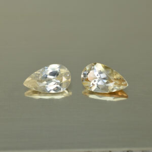 ChampagneZircon pear pair 10.0x6.0mm 4.04cts N zn4619