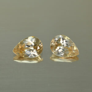 ChampagneZircon pear pair 10.0x7.0mm 5.64cts N zn4635 SOLD