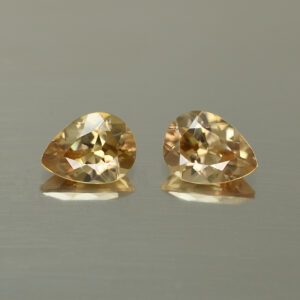ChampagneZircon pear pair 8.0x6.0mm 3.26cts N zn4596 SOLD