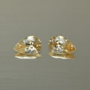 ChampagneZircon pear pair 8.5x5.5mm 2.98cts N zn4594 SOLD