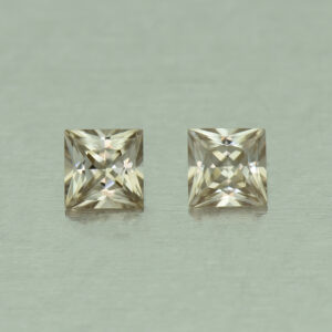 ChampagneZircon princess pair 4.5mm 1.37cts N zn5207 SOLD