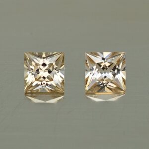 ChampagneZircon princess pair 4.5mm 1.42cts N zn3562 SOLD